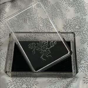 Jewelry Box Lucite with Floral Design